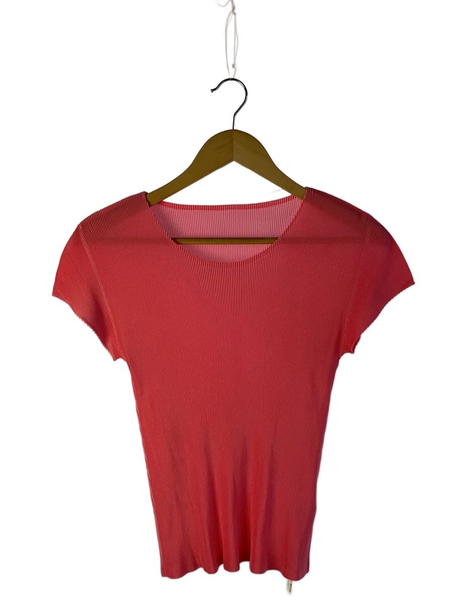 【中古】PLEATS PLEASE ISSEY MIYAKE◆半袖カットソー/3/ポリエステル/PNK/PP6161FK392【レディース御召しもの】