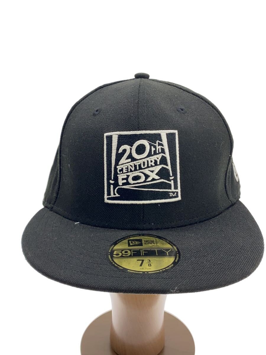 【中古】NEW ERA◆旗がしら/7 3/8/羊毛/BLK/メンズ/20th century fox/白いことロゴタイプ【服飾雑貨他】