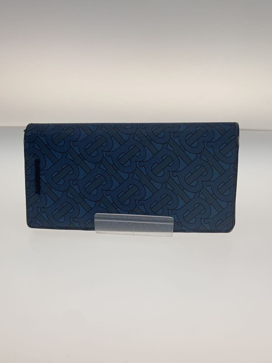 【中古】BURBERRY◆長札入れ/PVC/BLU/総柄/メンズ//【服飾雑貨他】