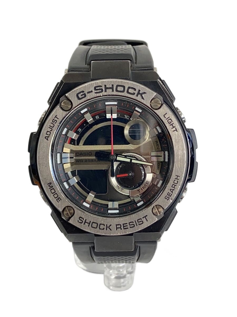【中古】CASIO◆石英ウオッチ/デジアナ/BLK/BLK【服飾雑貨他】