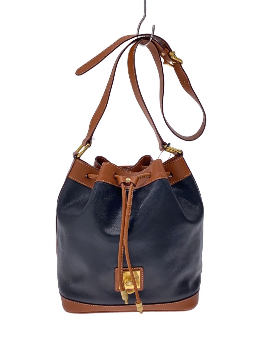 【中古】CELINE◆ショルダーバッグ/なめし革/BLK【御徒面子】