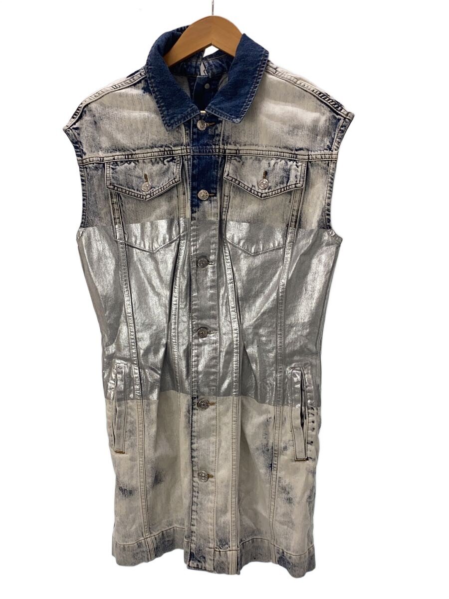 【中古】DIESEL◆メタリック製作/ノースリーブ衣装/S/綿織物/IDG//【レディース御召しもの】