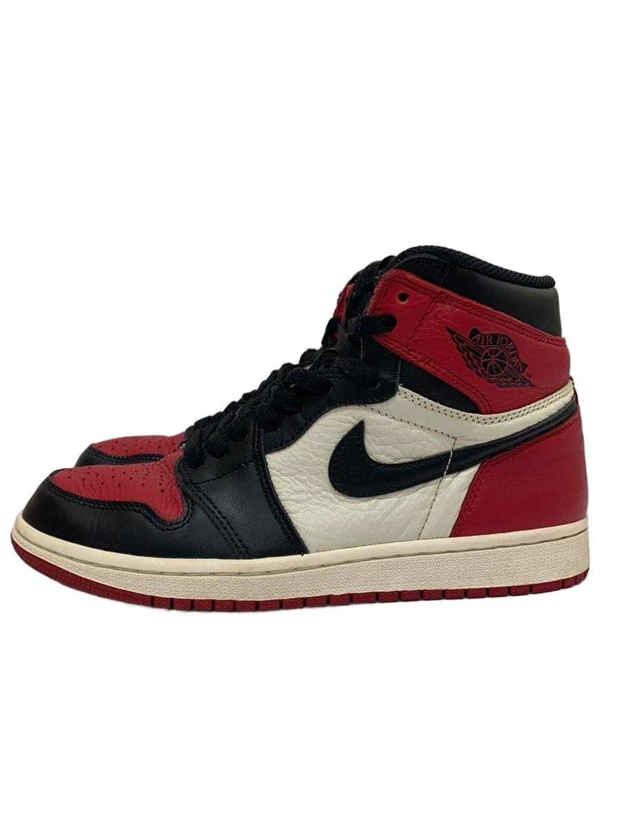 【中古】NIKE◆AIR JORDAN 1 RETRO HIGH OG/エアジョーダン1レトロハイ/赤いこと/25糎/RED【シューズ】