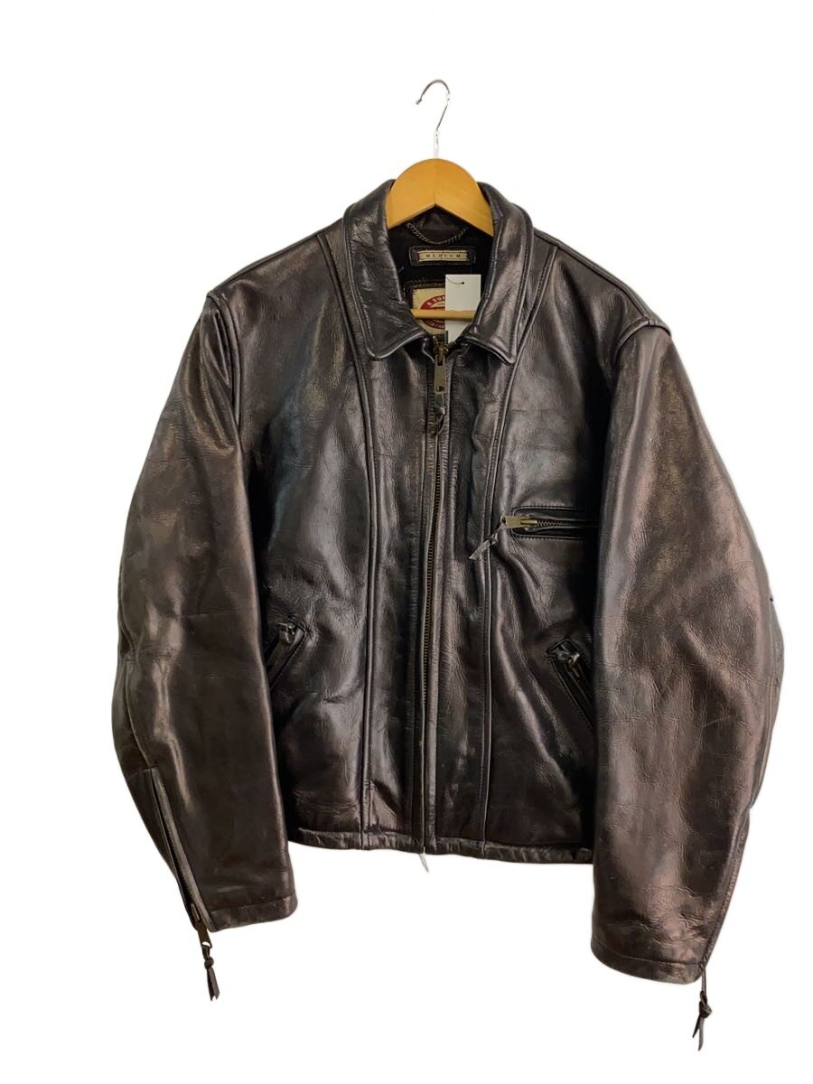 【中古】STEWART◆なめし革上衣・上衣/M/なめし革/赤銅色/イタリア製//【メンズウェア】