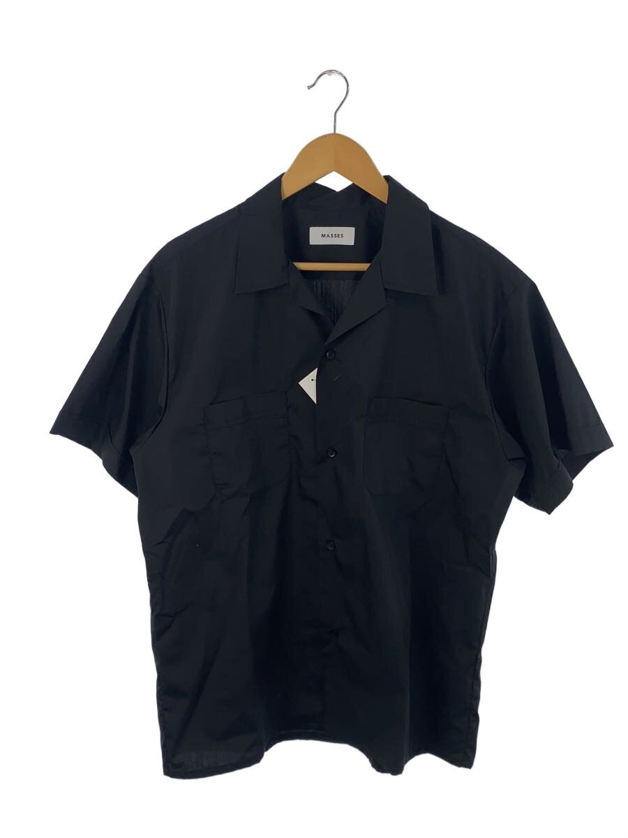 【中古】MASSES◆半袖プルオーバー/L/ポリエステル/BLK【メンズウェア】
