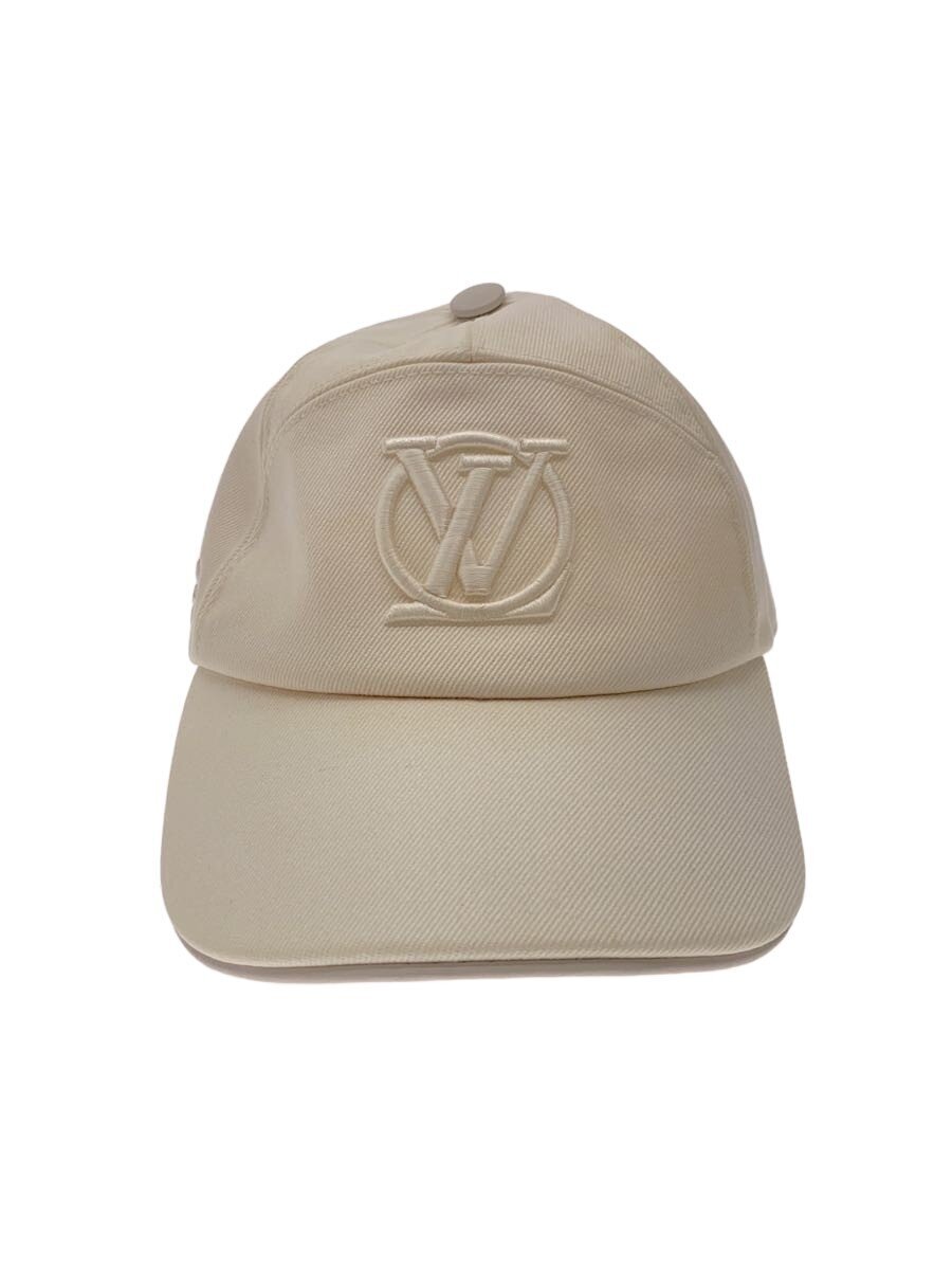 【中古】LOUIS VUITTON◆23SS LV Logo City Cap/旗がしら/FREE/WHT/メンズ/M7044M【服飾雑貨他】