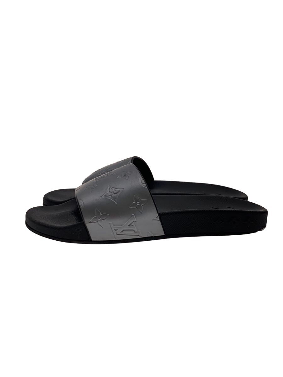 【中古】LOUIS VUITTON◆エンボスロゴスライドサンダル/--/SLV/※カカト擦れ有【シューズ】