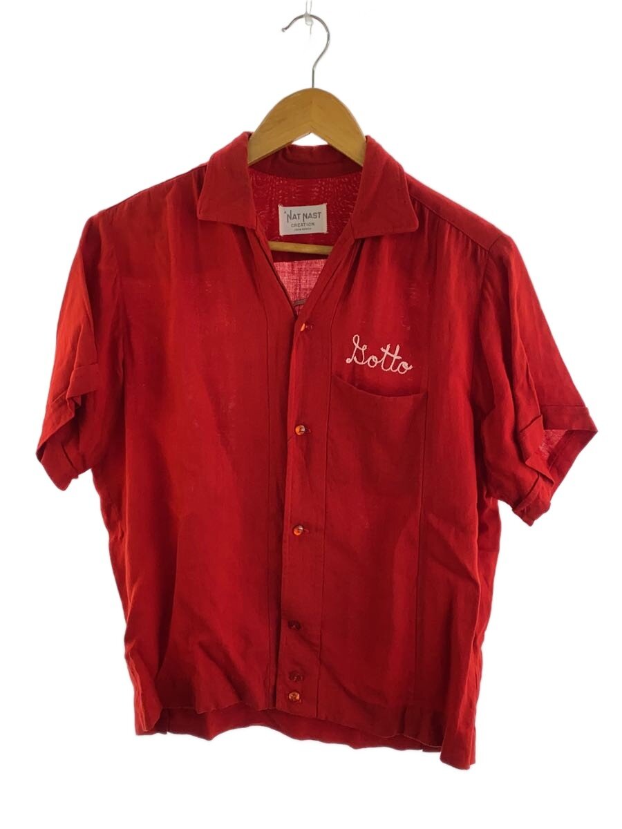 【中古】NAT NAST◆半袖プルオーバー/--/人絹/RED【メンズウェア】