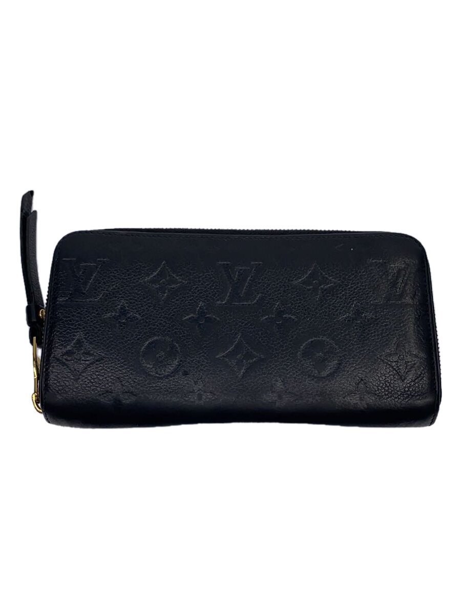 【中古】LOUIS VUITTON◆ジッピー・ウォレット_モノグラム・アンプラント_BLK/牛革/BLK/総柄/メンズ【服飾雑貨他】