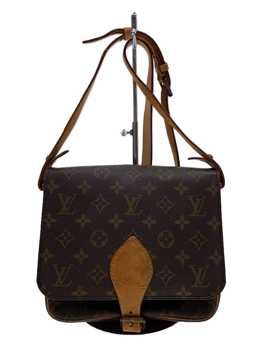 【中古】LOUIS VUITTON◆カルトシエールMM_モノグラム・帆布_BRW/PVC/BRW【御徒面子】