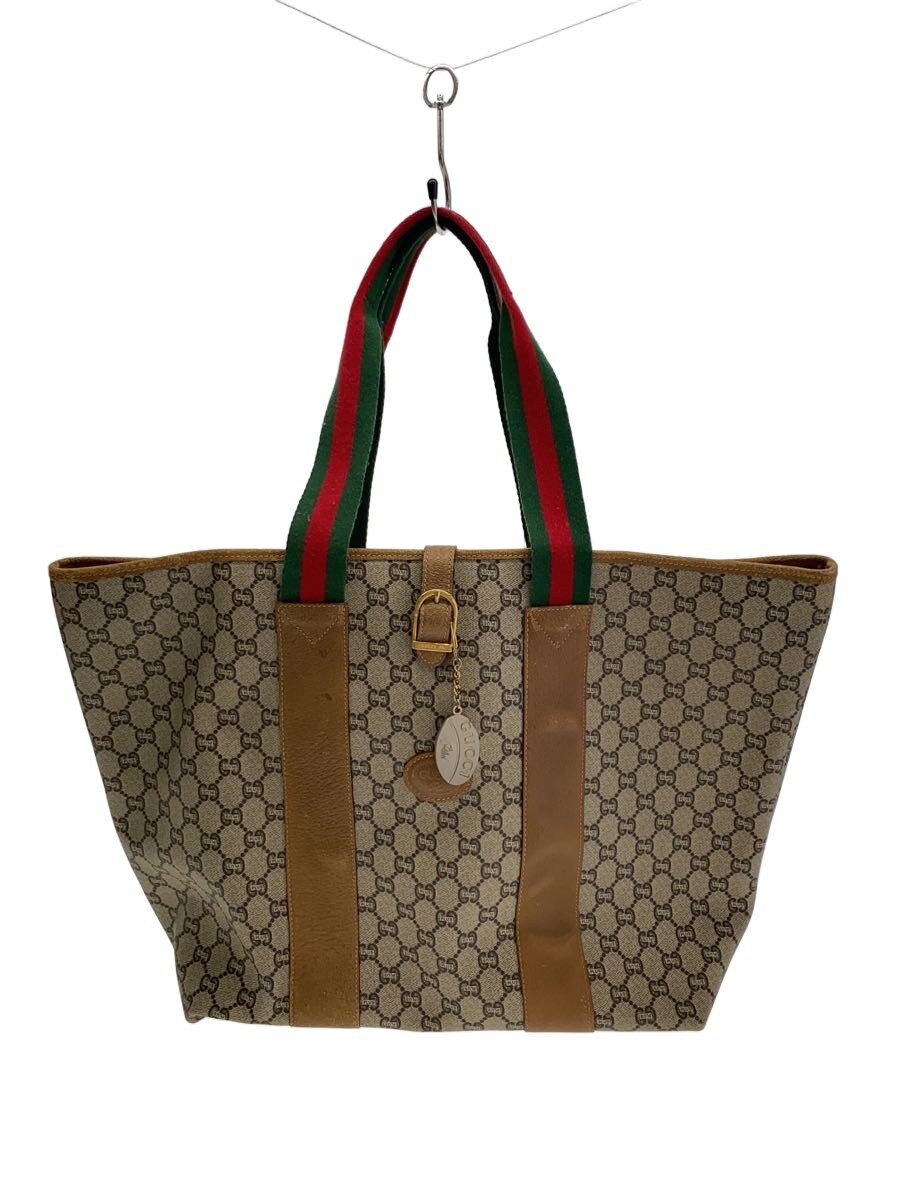 【中古】GUCCI PLUS◆トートバッグ/--/マルチ色つや【御徒面子】