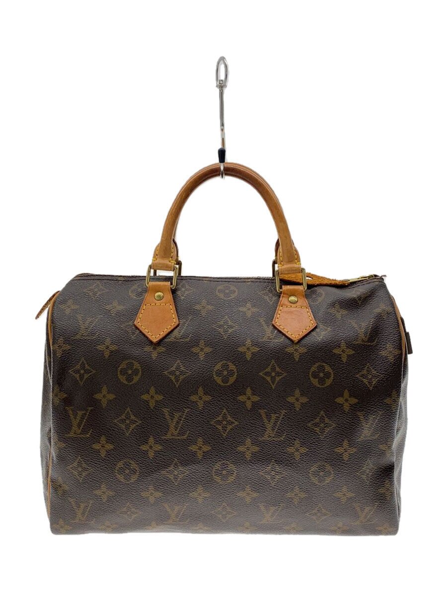 【中古】LOUIS VUITTON◆2)スピーディ30_モノグラム・帆布_BRW/PVC/BRW【御徒面子】