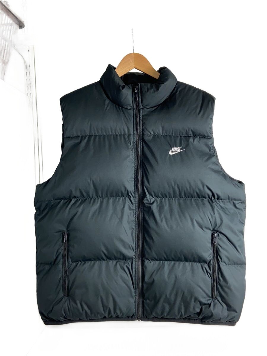 【中古】NIKE◆より良い/XXL/ポリエステル/黒いこと/無地/FB7374-010/NIKE CLUB PUFFER VEST【メンズウェア】