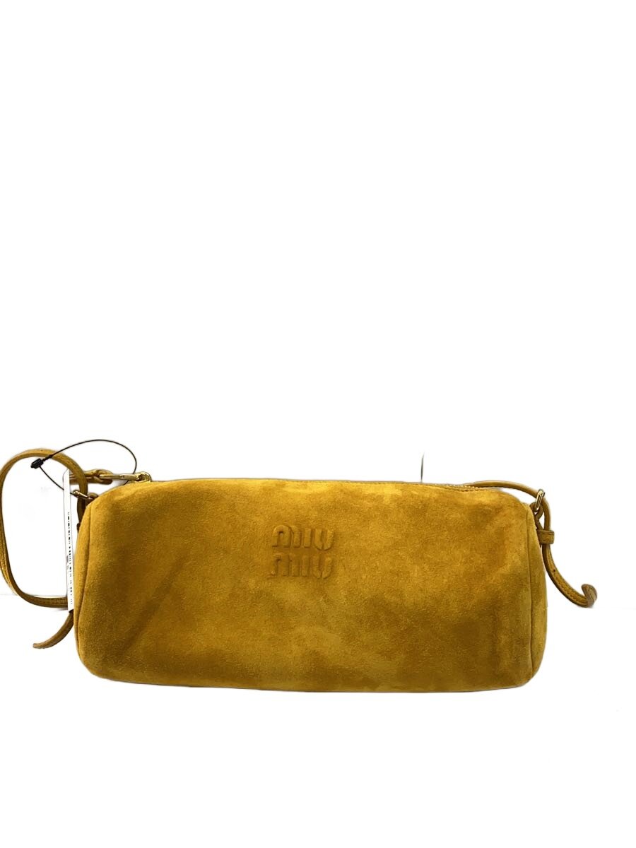 【中古】MIU MIU◆スエードポーチ/スウェード/マスタードイエロー【バッグ】|2nd STREET 店