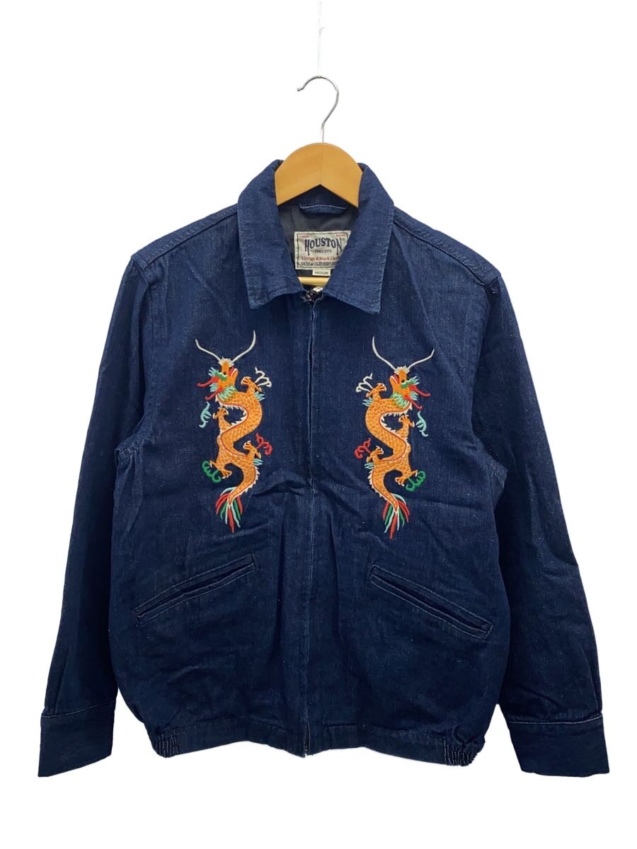 【中古】HOUSTON◆Gジャン/M/デニム/NVY/総柄/51480//【メンズウェア】|2nd STREET 店