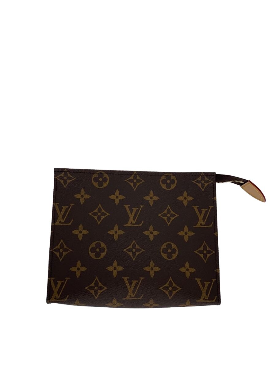 【中古】LOUIS VUITTON◆合切袋/--/BRW/総柄/M47195/仕掛ける 3 ポッシュ・トワレ/中のみ【御徒面子】