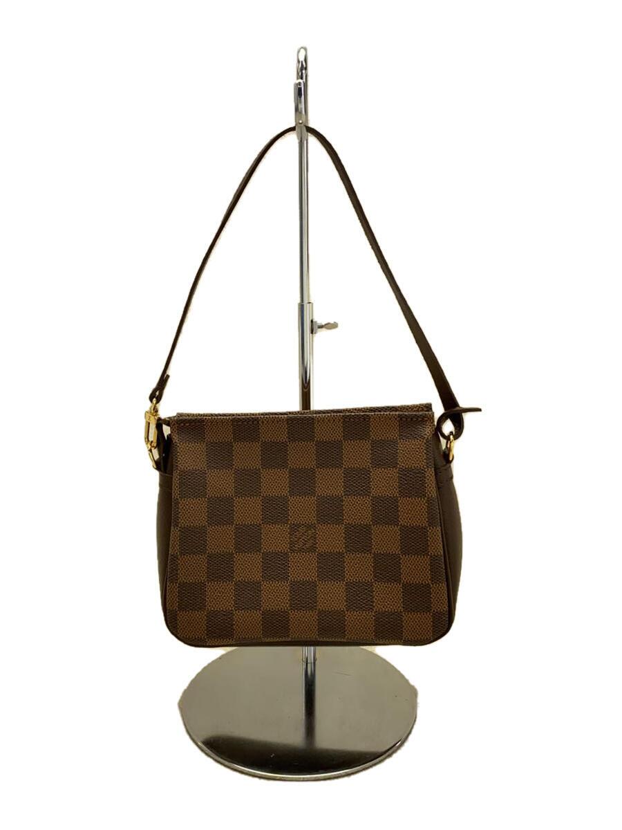 【中古】LOUIS VUITTON◆トゥルース・メイクアップ_ダミエ・エベヌ/BRW/総柄/N51982【御徒面子】