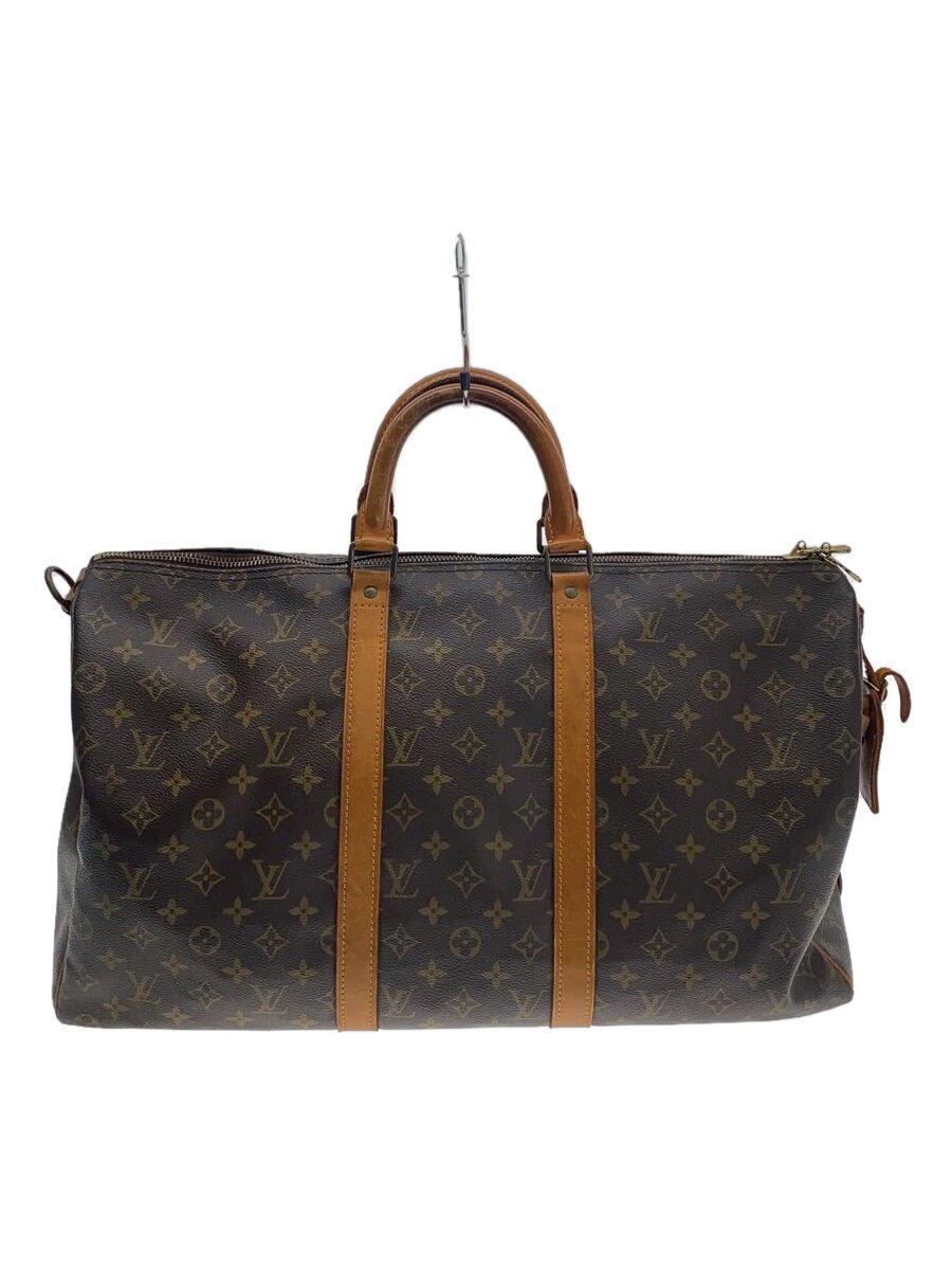 【中古】LOUIS VUITTON◆キーポル55_モノグラム・帆布_BRW/PVC/BRW【御徒面子】