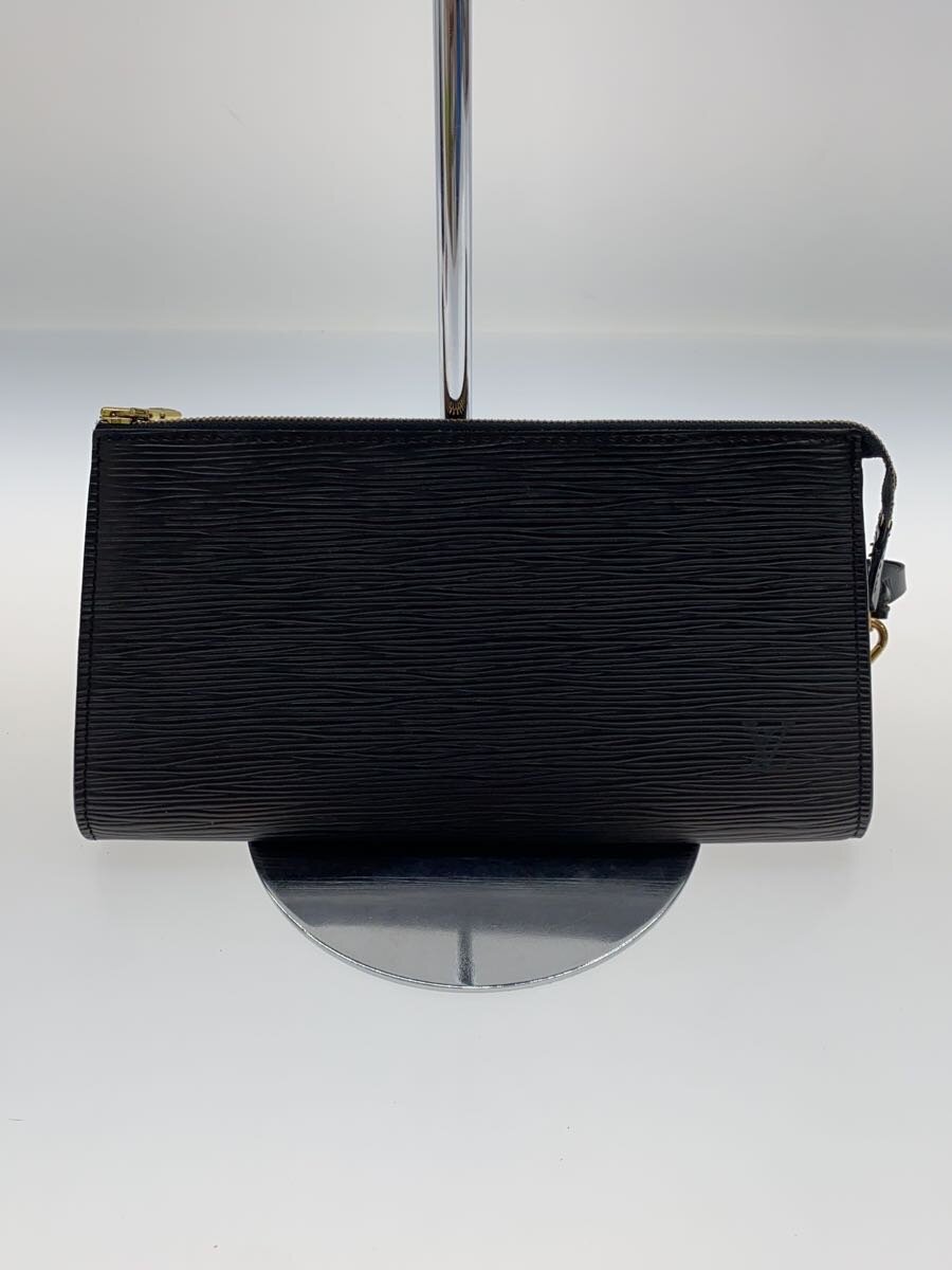 【中古】LOUIS VUITTON◆ポシェット・アクセソワール_エピ_BLK/なめし革/BLK【御徒面子】
