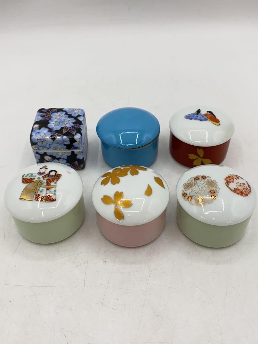 【中古】深川製磁◆和食器その他/6点セット/蓋物/内裏雛【キッチン用品】