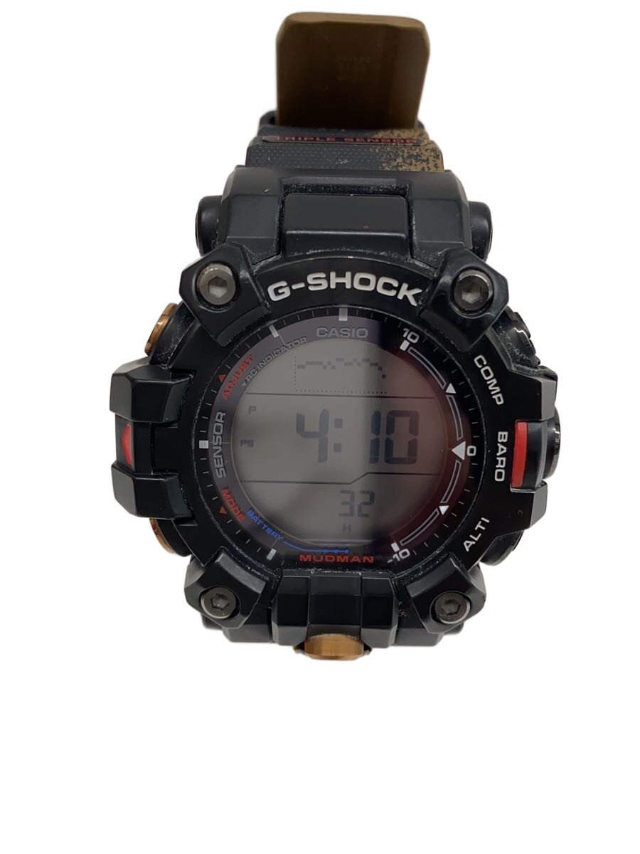 【中古】CASIO◆ソーラーウオッチ_G-SHOCK/デジタル/天然ゴム/BLK/CML/SS【服飾雑貨他】