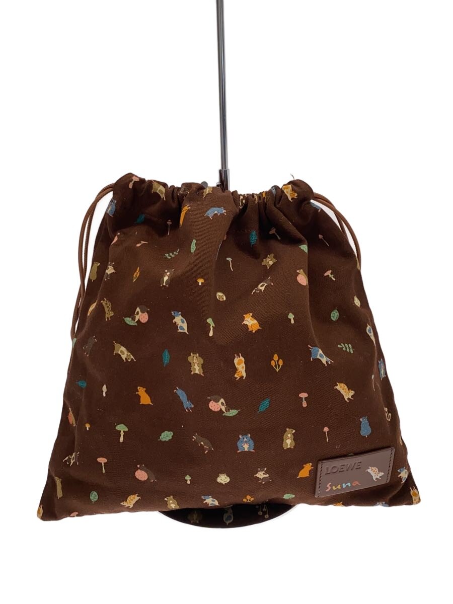 【中古】LOEWE◆ハンドバッグ/コットン/BRW/アニマル/? NULL ?【バッグ】｜2ｎｄ STREET 店