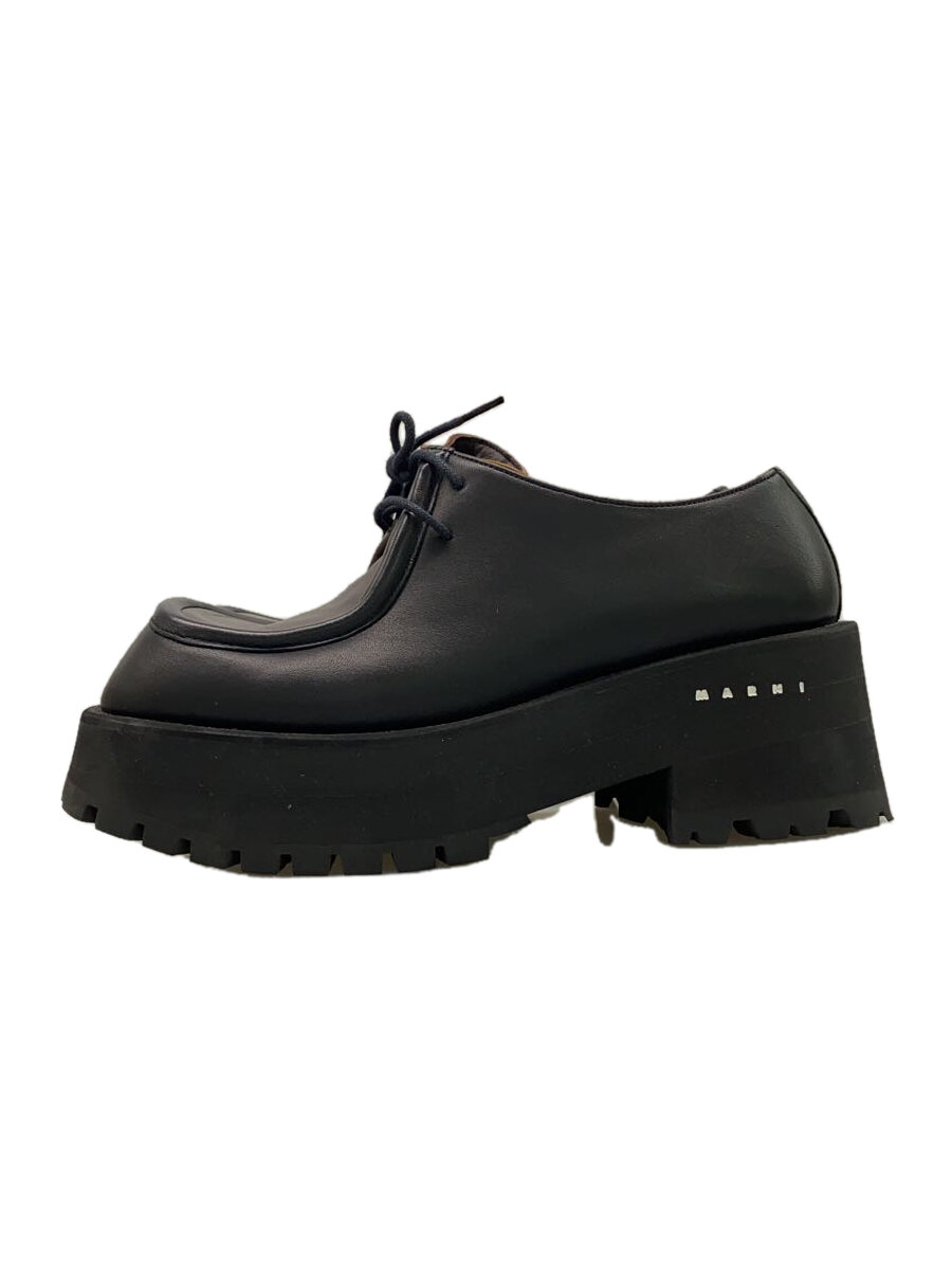 【中古】MARNI◆チャンキーソール/なめし革シューズ/38/BLK/ALMS005706P3387//【シューズ】