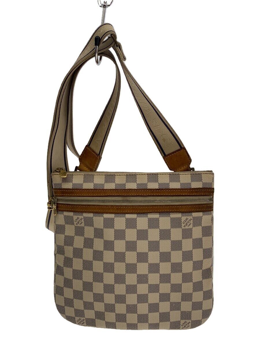 【中古】LOUIS VUITTON◆ポシェット・ボスフォール_ダミエ・アズール_WHT/PVC/WHT【バッグ】|2nd STREET 店