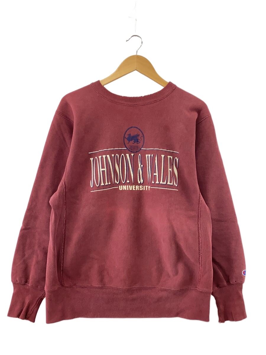 【中古】Champion◆Vintage/90s/REVERSE WEAVE/流汗/単科大学刷り上げる/SIZE:L/ボルドーワイン【メンズウェア】