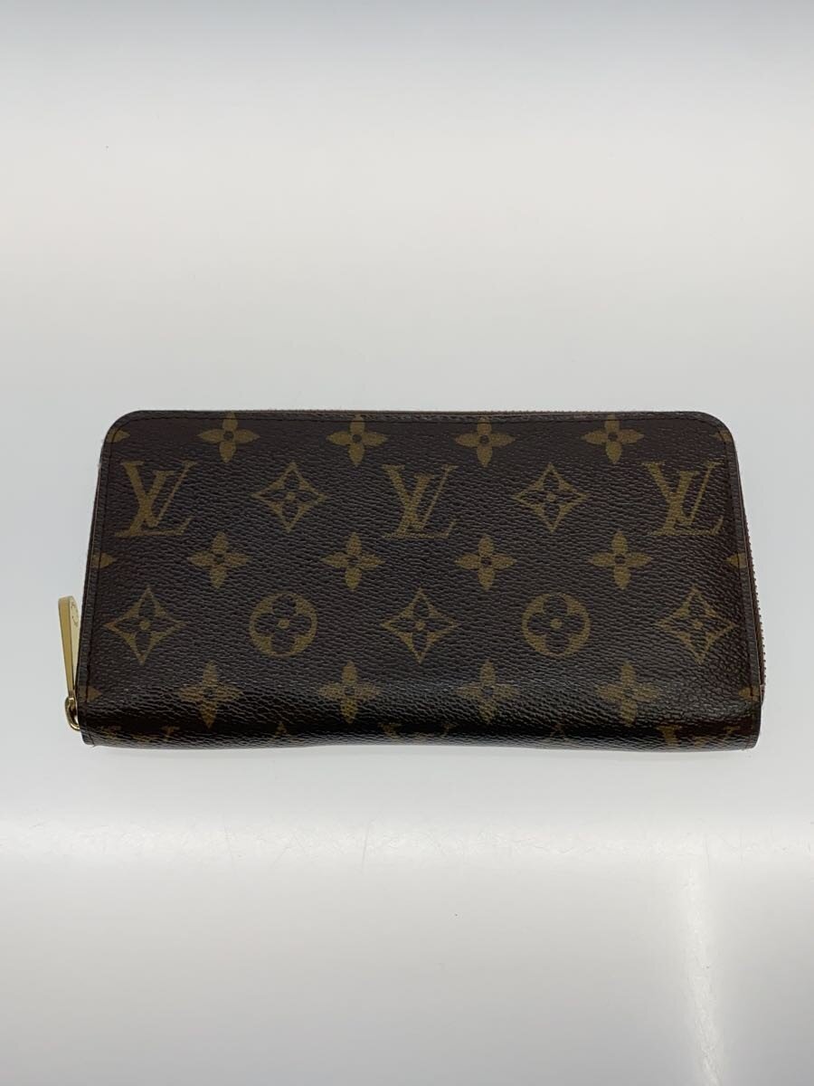【中古】LOUIS VUITTON◆1)ジッピー・ウォレット_モノグラム・キャンバス/ブラウン/レディース【服飾雑貨他】