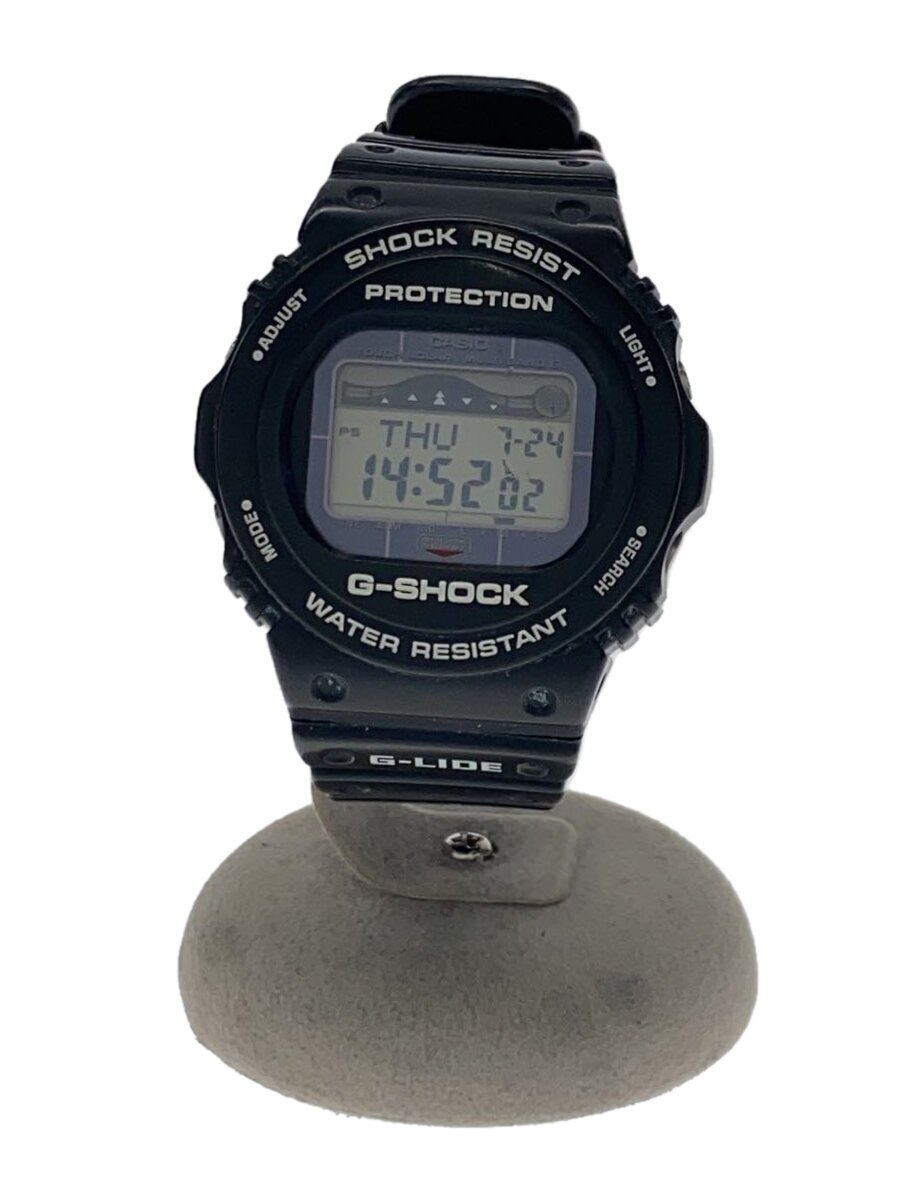 【中古】CASIO◆ソーラーウオッチ・G-SHOCK/デジタル/BLK【服飾雑貨他】