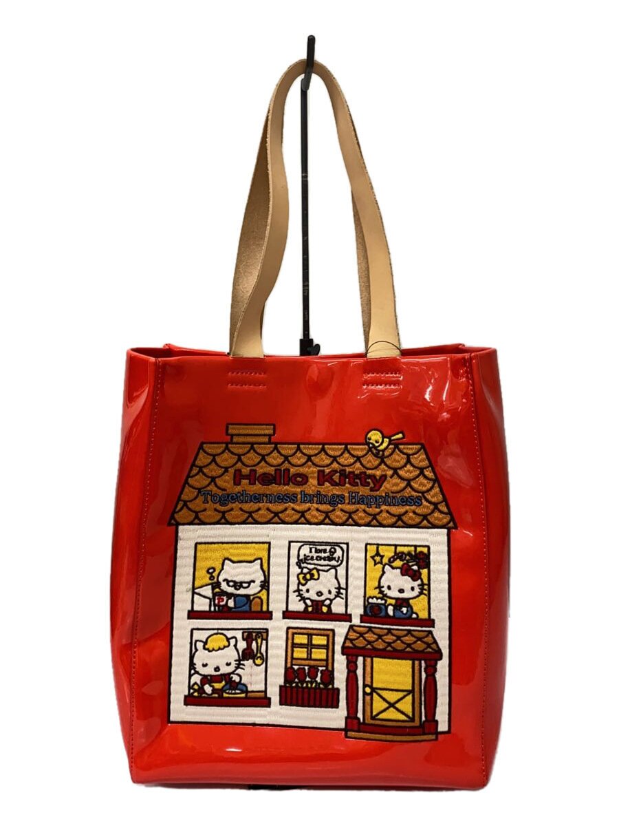 【中古】BEAMS◆BEAMS COUTURE×HELLO KITTY/トートバッグ/RED【御徒面子】