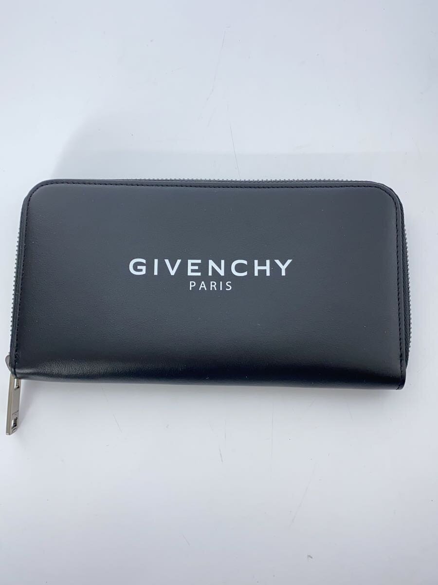 【中古】GIVENCHY◆長紙入れ/なめし革/BLK/レディース/BK600キーパー0AC 001【服飾雑貨他】