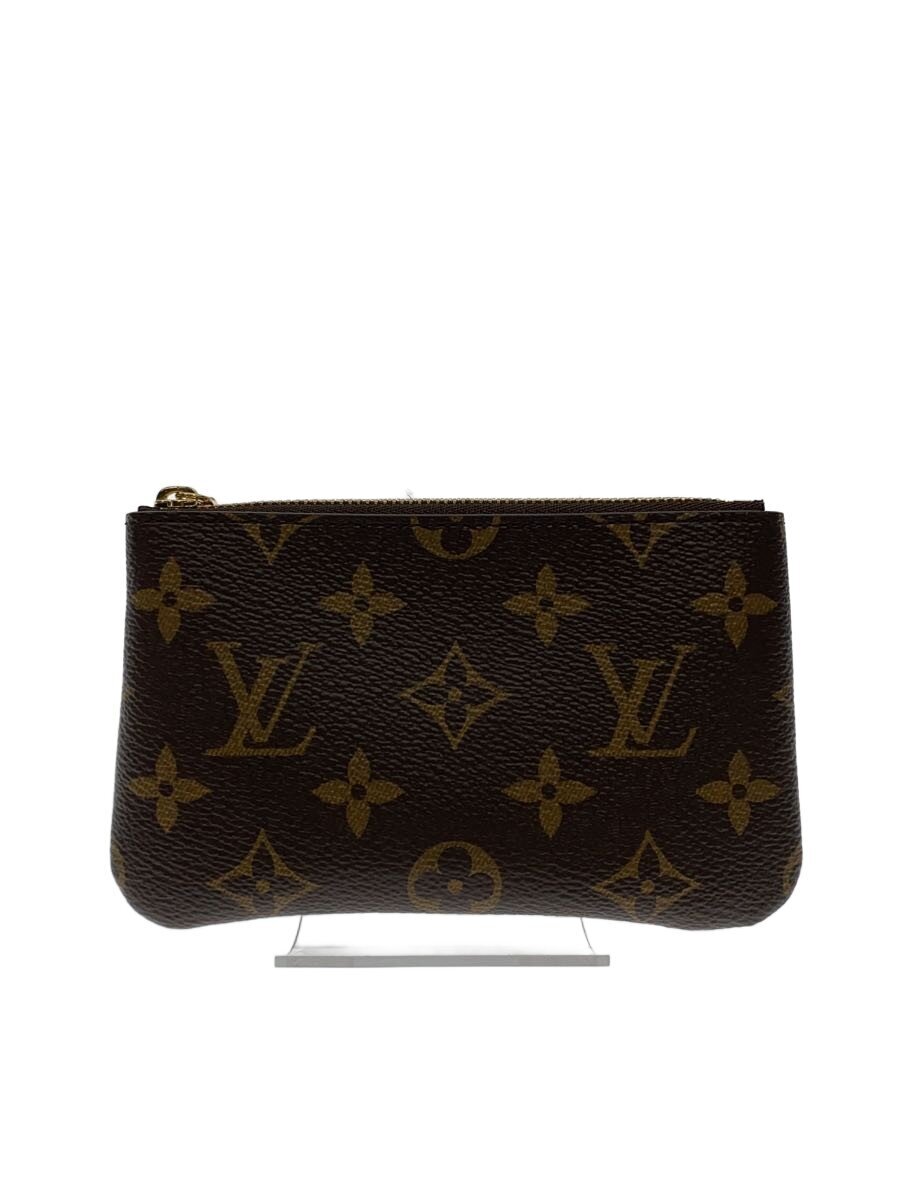 【中古】LOUIS VUITTON◆カードキーケースポシェット・クレ/合財袋/なめし革/BRW/総柄/M13559【御徒面子】