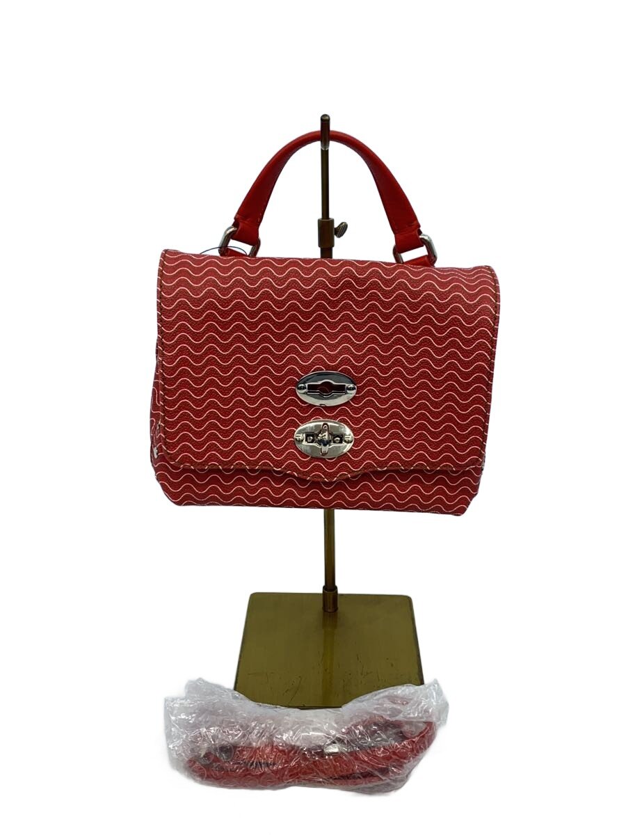 【中古】ZANELLATO◆ショルダーバッグ/--/RED/総柄/06267//【バッグ】｜2ｎｄ STREET 店