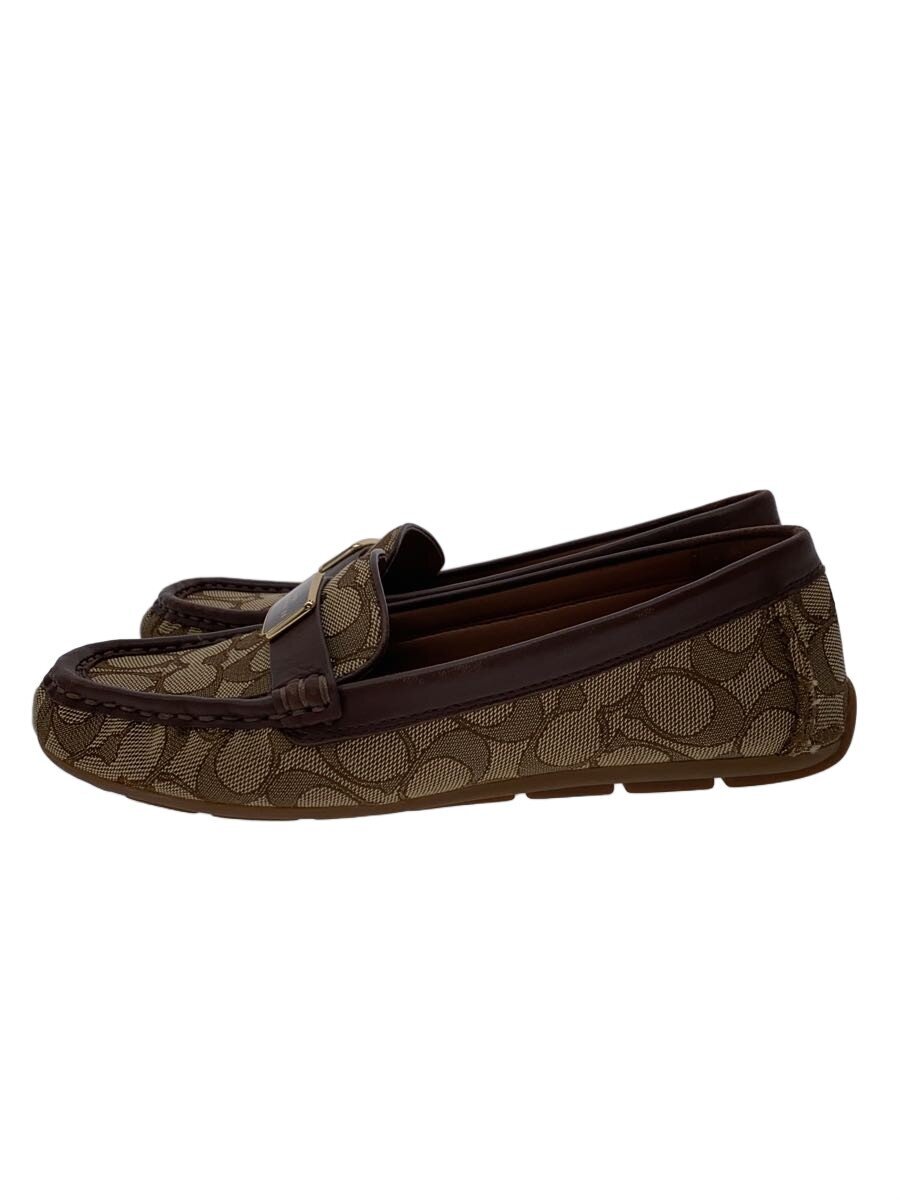 【中古】COACH◆置き目毛皮/37.5/BRW/CC639/モナ １番ウッド 名書き【シューズ】