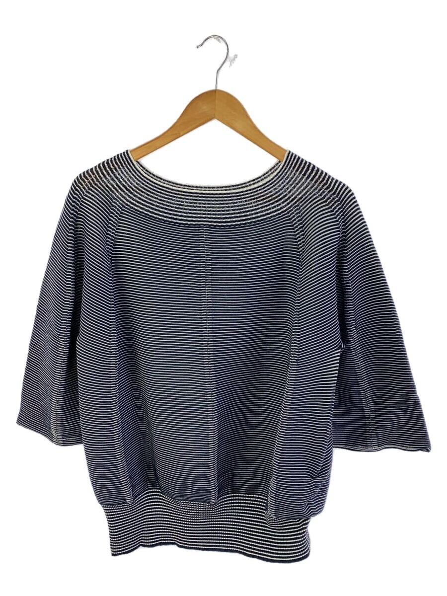 【中古】ISSEY MIYAKE◆ニット・セーター(薄手)/2/コットン/NVY/ボーダー/1M91KN008【レディースウェア】|2nd STREET 店