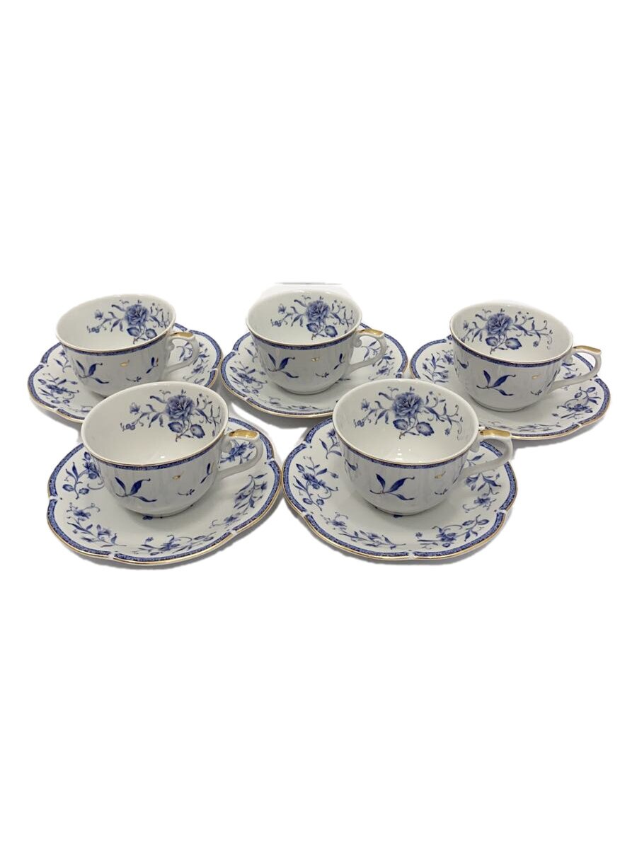 【中古】NARUMI◆カップ&ソーサー/5点セット/WHT【キッチン用品】