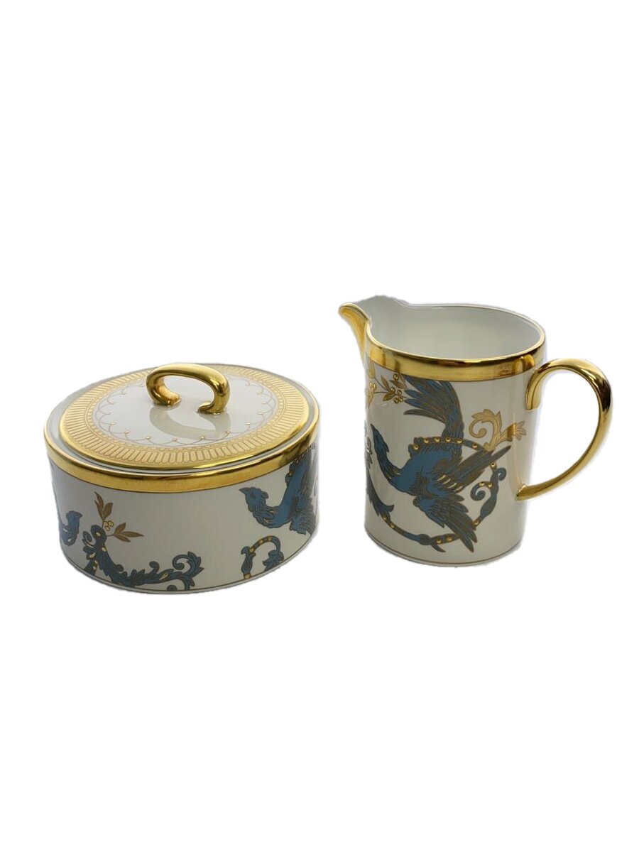 【中古】WEDGWOOD◆フェニックス・シュガーボックス&クリーマー(不死鳥・火の鳥)/2点セット/WHT/1065305【キッチン用品】画像