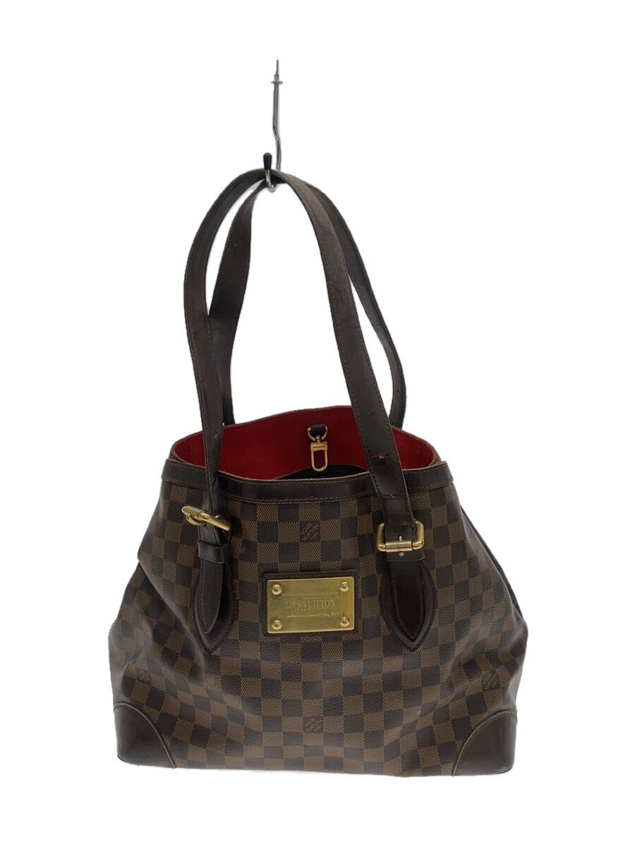【中古】LOUIS VUITTON◆ハムステッドMM_ダミエ・エベヌ_BRW/PVC/BRW【御徒面子】