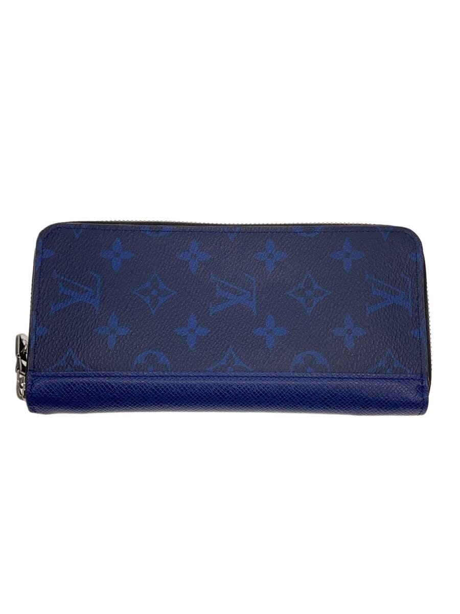 【中古】LOUIS VUITTON◆ジッピー・ウォレット・ヴェルティカル_タイガラマ/なめし革/BLU/総柄/メンズ【服飾雑貨他】