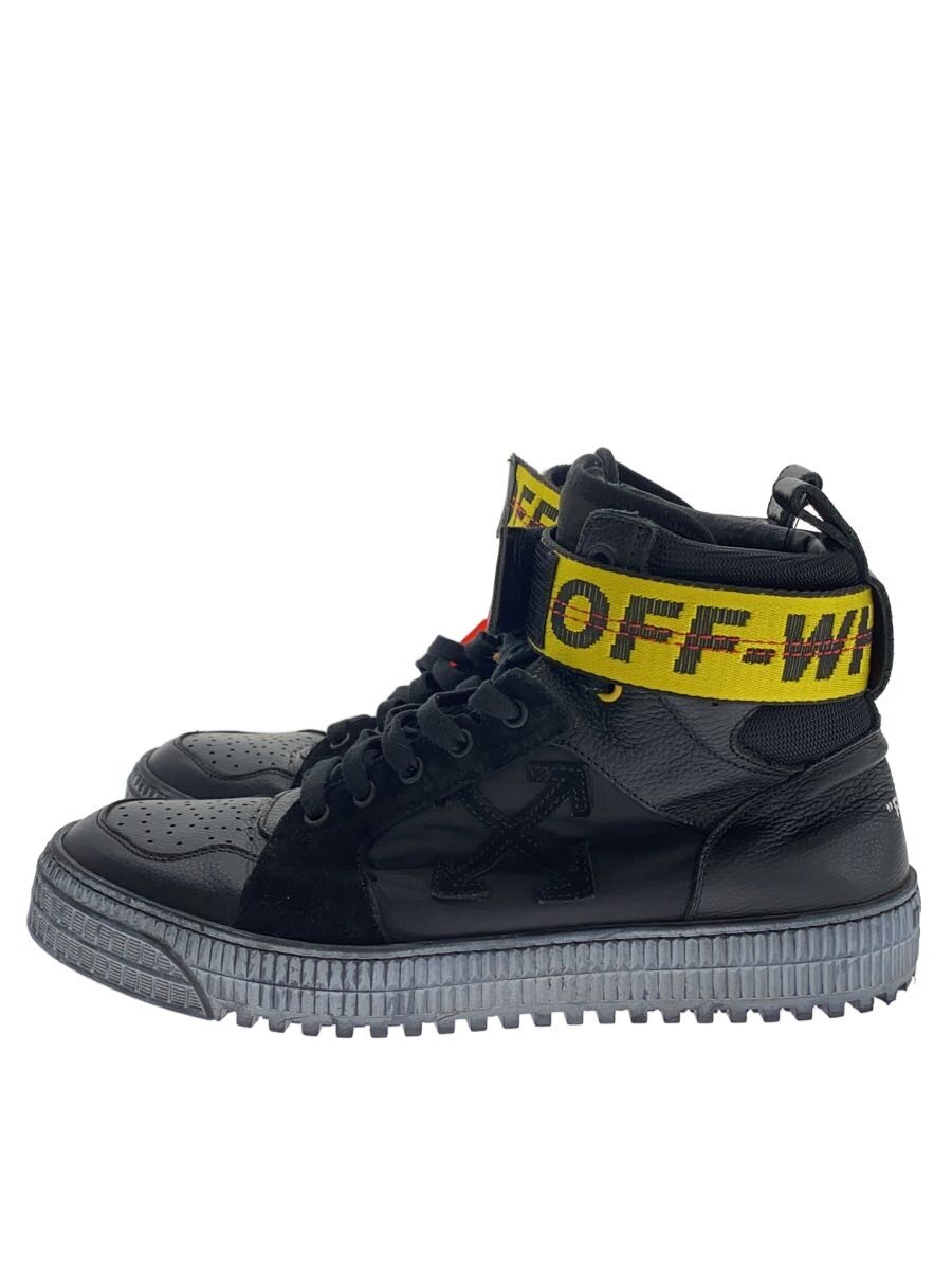 【中古】OFF-WHITE◆ハイカットスニーカー/42/BLK//【シューズ】