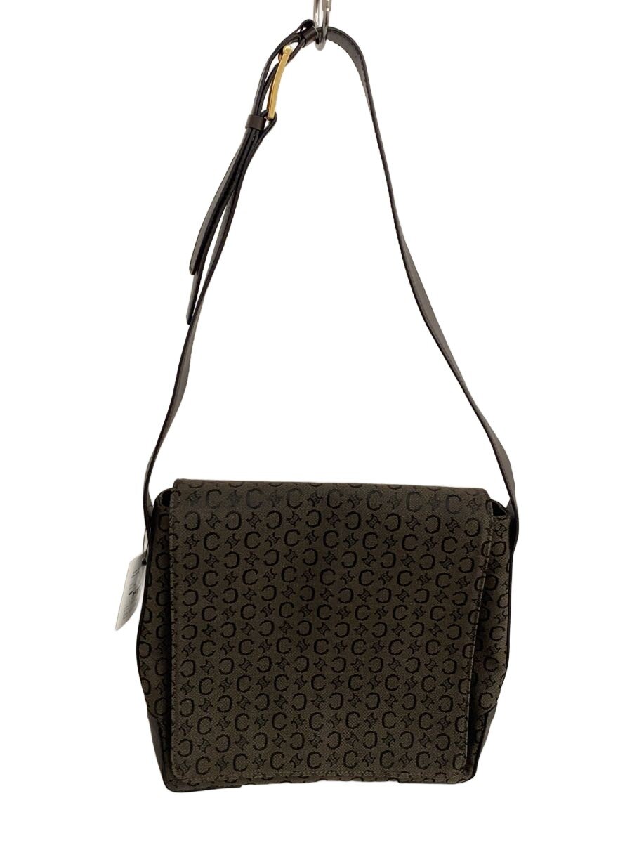 【中古】CELINE◆ショルダーバッグ/帆布/BRW/総柄/Cマカダム柄//【御徒面子】