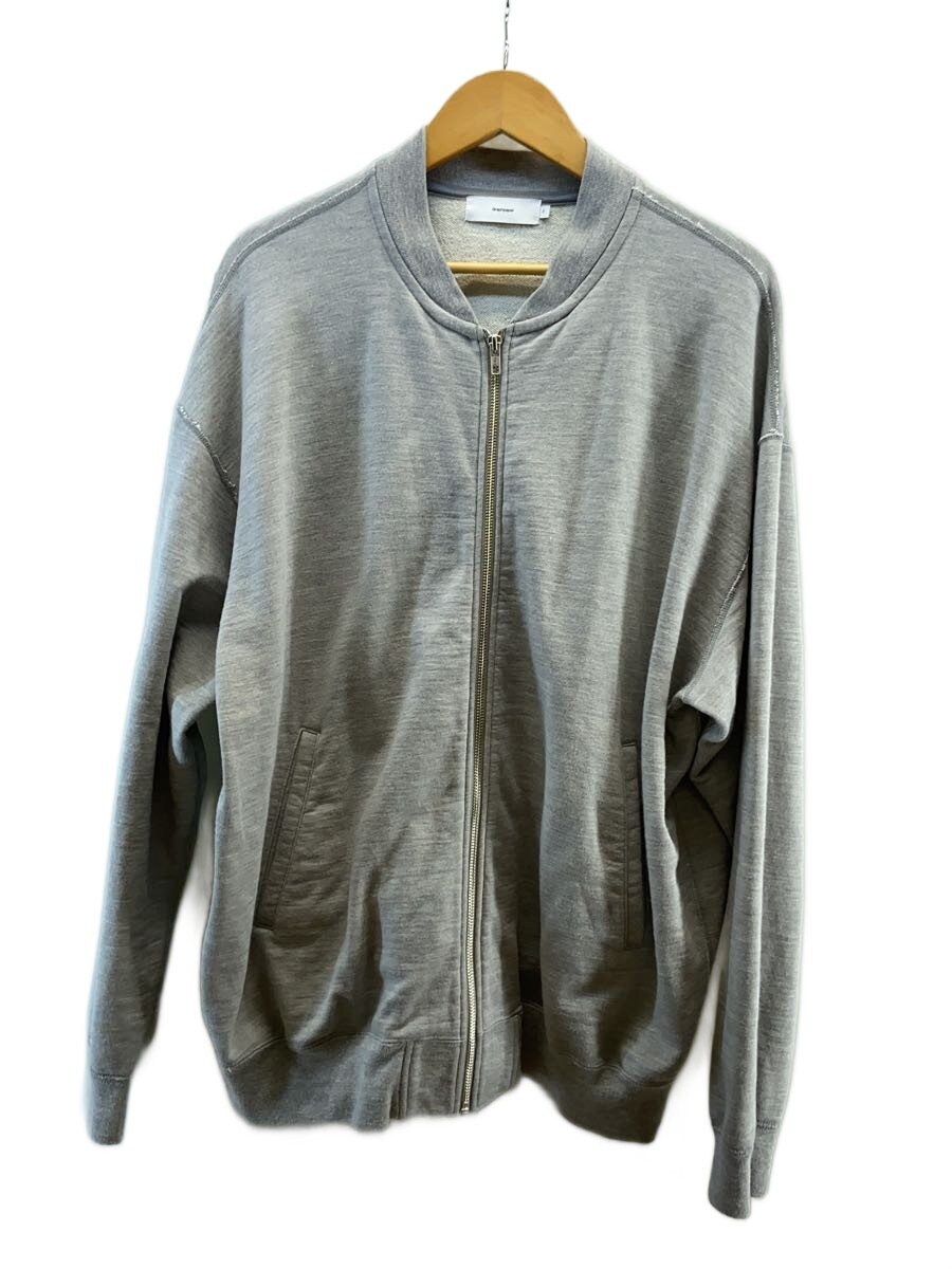 【中古】Graphpaper◆Wool Terry Bomber/流汗/FREE/綿織物/GRY/無地/gm224-70012//【メンズウェア】