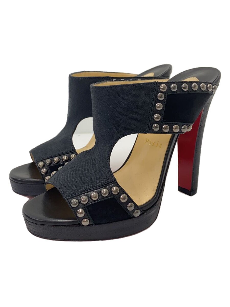 【中古】Christian Louboutin◆サンダル/HASSANETA 120 CALF/37/BLK/1101CR10001/イタリア製【シューズ】｜2ｎｄ STREET 店