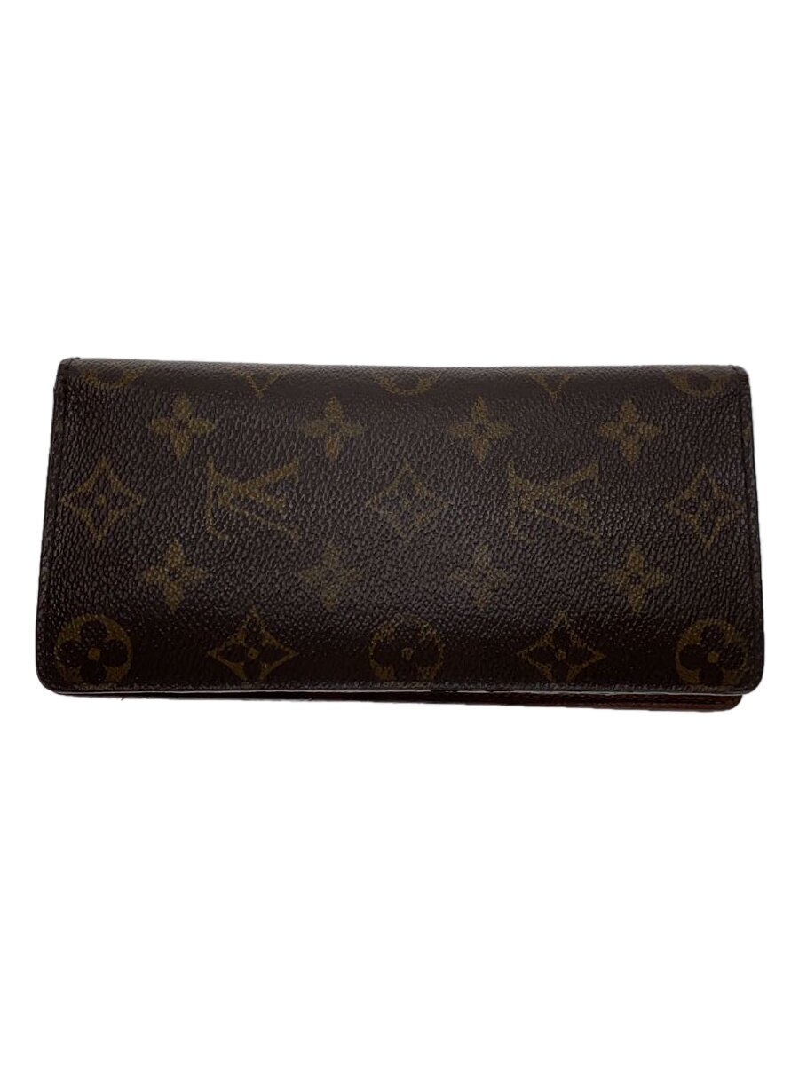 【中古】LOUIS VUITTON◆モノグラムポルトフォイユ・ブラザ/長がま口/なめし革/BRW/モノグラム/メンズ/M66540【服飾雑貨他】 その他-バッグ・小物・ブランド雑貨