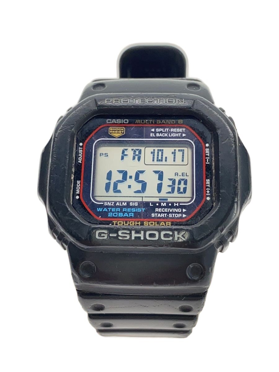 【中古】CASIO◆ソーラーウオッチ・G-SHOCK/デジタル/天然ゴム/BLK/BLK//【服飾雑貨他】