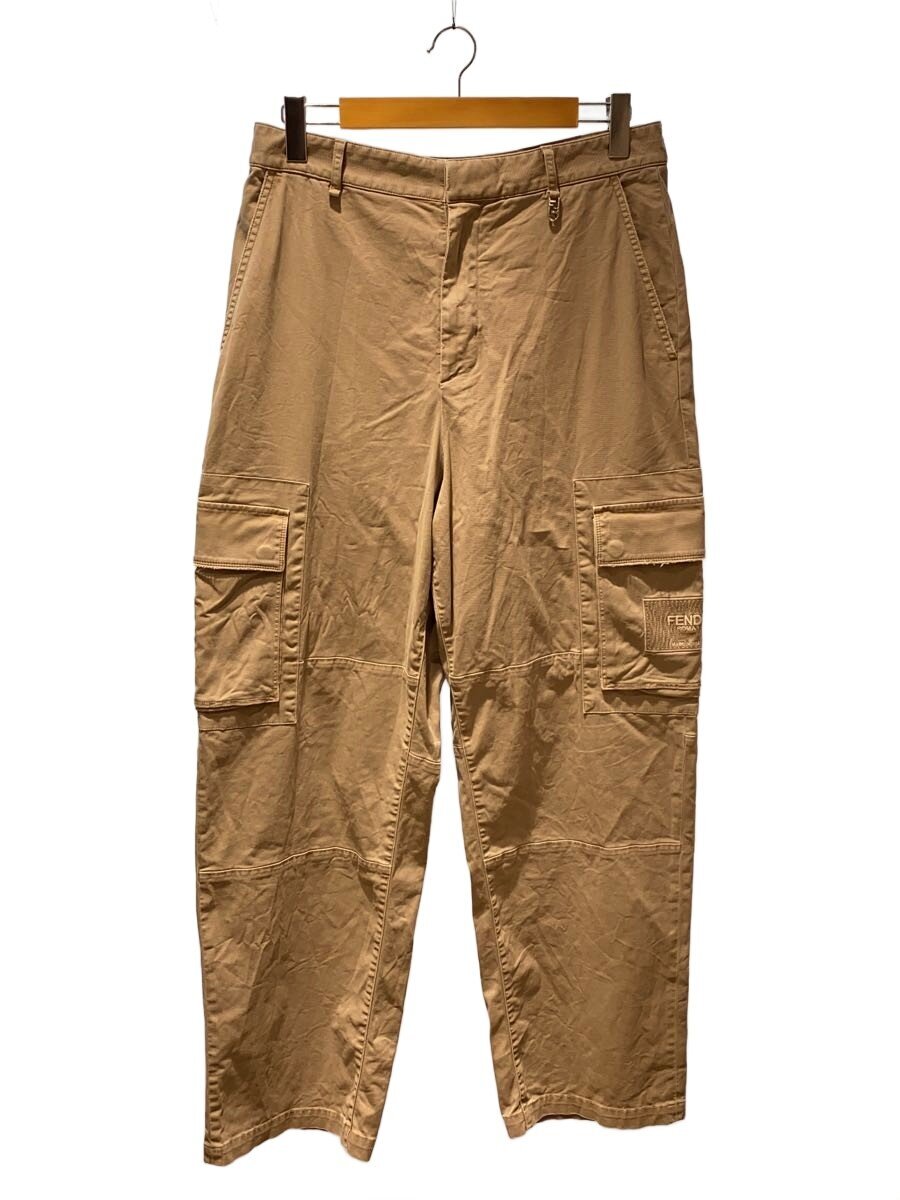 【中古】FENDI◆カーゴパンツ/50/綿織物/BEG/FB0886 A06Y【メンズウェア】