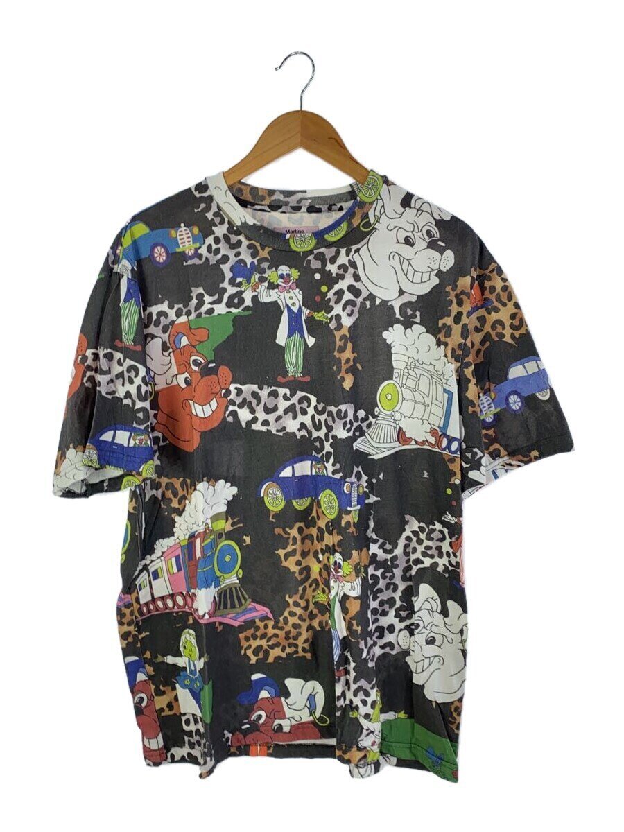 【中古】Supreme◆ティーシャツ/L/綿織物/BLK/総柄【メンズウェア】