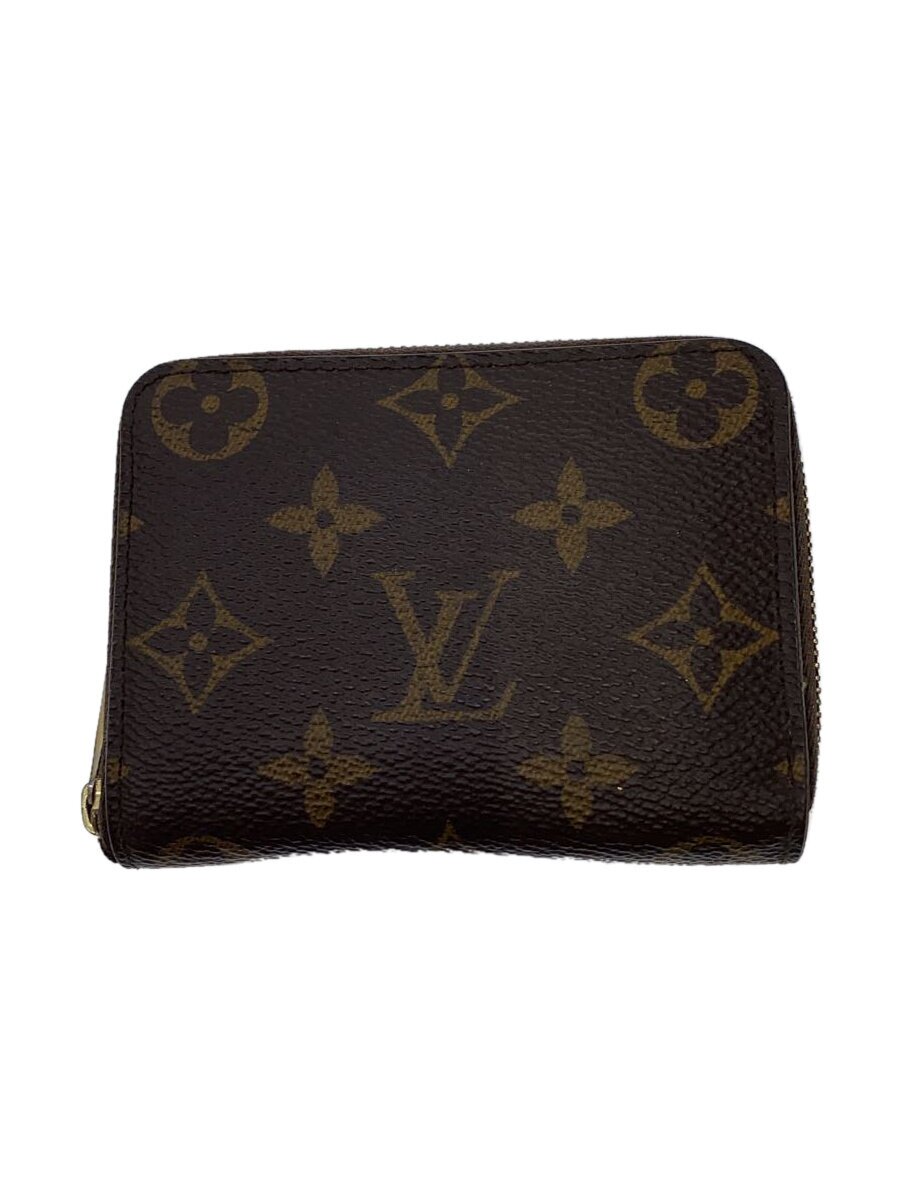 【中古】LOUIS VUITTON◆ジッピー・コインパース_モノグラム・帆布_BRW/PVC/BRW/レディース//【服飾雑貨他】